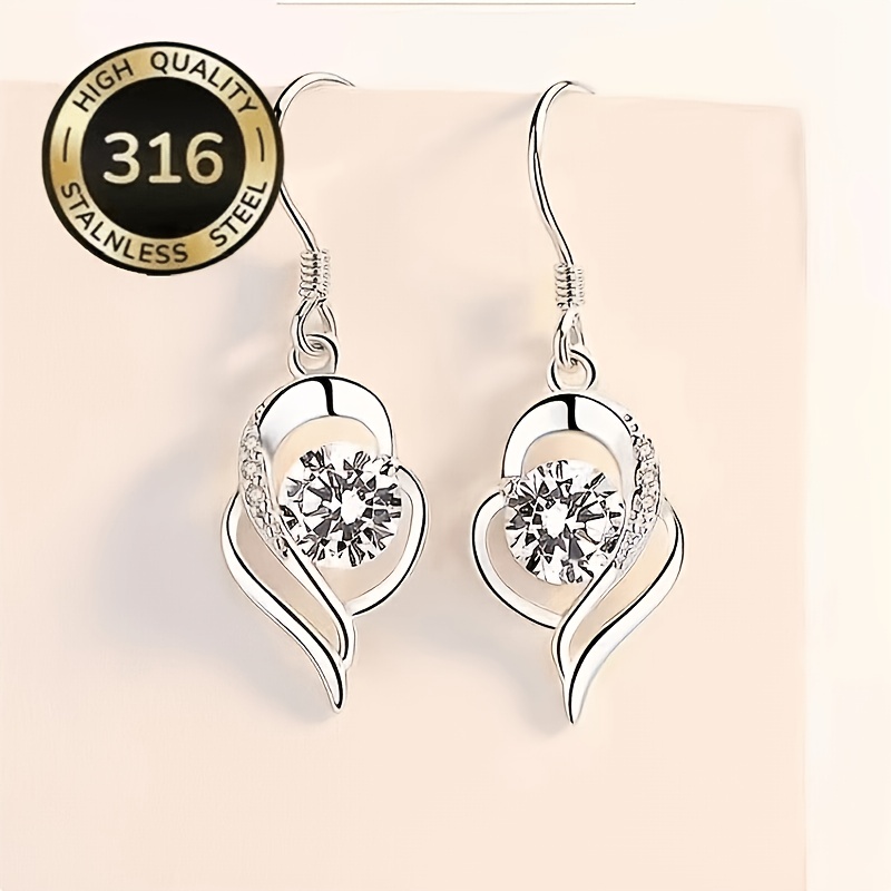 1 Pair Premium 316 Material Fashion Pendant Women's Earrings